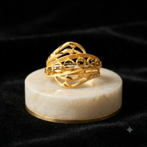 Designer Textured Gold Ring