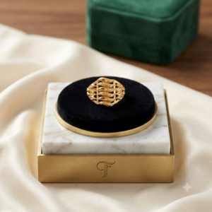 Traditional Lattice Gold Ring