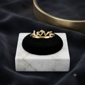 Golden Love Heart Ring