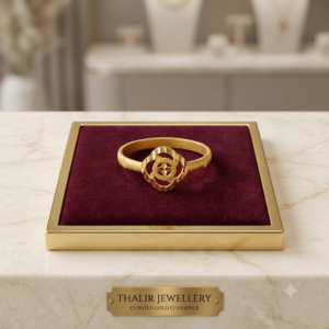 Faceted Floral Gold Ring