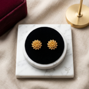 Floral Filigree Stud Earrings