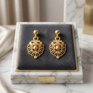 Filigree Gold Drop Earrings