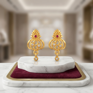 Traditional Ruby Drop Earrings